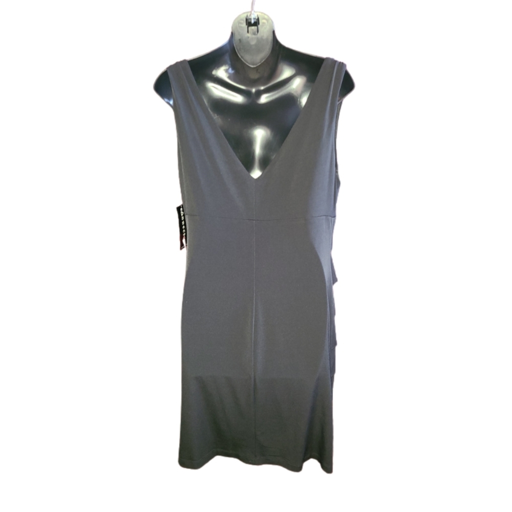 CONNECTED APPAREL BLACK LAYERED DESIGNER DRESS NWT - Picture 3 of 5